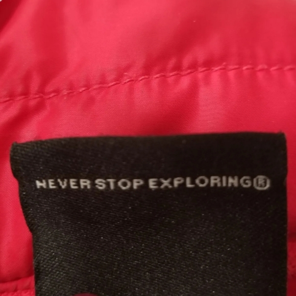 THE NORTH FACE REVERSIBLE PUFFER FUZZY JACKET PINK/BLUE GIRLS SIZE XL - Picture 11 of 12